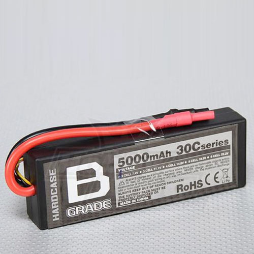 [터니지] Turnigy B-Grade 5000mAh 2S 30C Hard-case Lipoly Battery