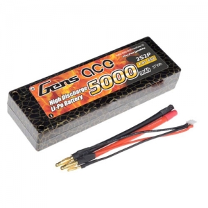 [젠스에이스] GENS ACE 5000mAh 2S 65C~130C 2S2P Hard Case Lipo Battery ROAR Approved